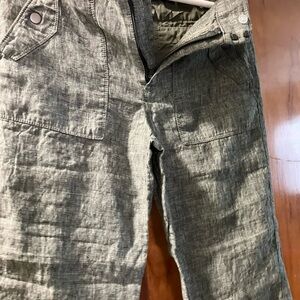 Athleta Olive Green Linen Pants Women’s size 6